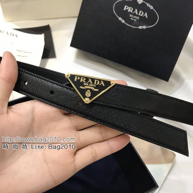 PRADA女士皮帶 普拉達經典塗琺瑯三角形腰帶  jjp2021